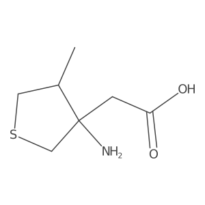 2-(3-Amino-4-methylthiolan-3-yl)acetic acid结构式