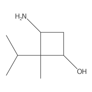 3-Amino-2-methyl-2-(propan-2-yl)cyclobutan-1-ol结构式