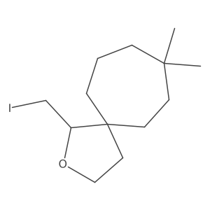 1-(Iodomethyl)-8,8-dimethyl-2-oxaspiro[4.6]undecane结构式
