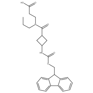 3-{1-[3-({[(9H-fluoren-9-yl)methoxy]carbonyl}amino)cyclobutyl]-N-propylformamido}propanoic acid结构式