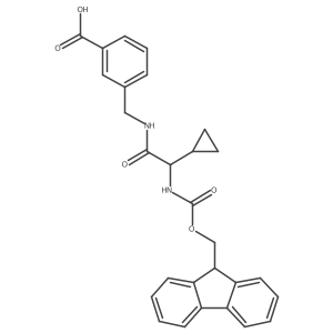 3-{[2-cyclopropyl-2-({[(9H-fluoren-9-yl)methoxy]carbonyl}amino)acetamido]methyl}benzoic acid Structure