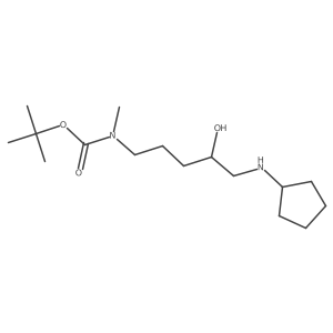 tert-butyl N-[5-(cyclopentylamino)-4-hydroxypentyl]-N-methylcarbamate Structure