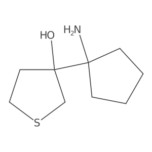 3-(1-Aminocyclopentyl)thiolan-3-ol结构式