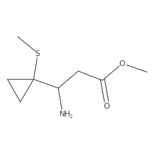 Methyl 3-amino-3-[1-(methylsulfanyl)cyclopropyl]propanoate结构式