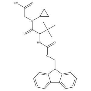 2-[N-cyclopropyl-2-({[(9H-fluoren-9-yl)methoxy]carbonyl}amino)-3,3-dimethylbutanamido]acetic acid结构式