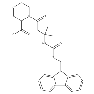 4-[3-({[(9H-fluoren-9-yl)methoxy]carbonyl}amino)-3-methylbutanoyl]morpholine-3-carboxylic acid Structure