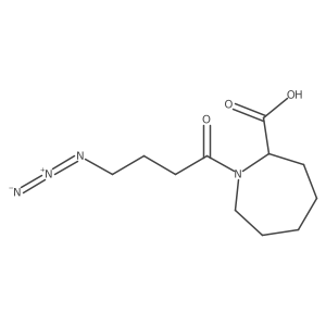 1-(4-Azidobutanoyl)azepane-2-carboxylic acid Structure