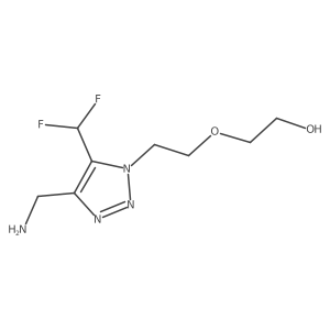 2-{2-[4-(aminomethyl)-5-(difluoromethyl)-1H-1,2,3-triazol-1-yl]ethoxy}ethan-1-ol结构式