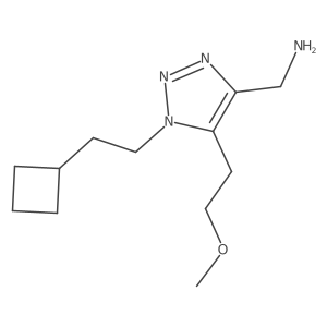 [1-(2-cyclobutylethyl)-5-(2-methoxyethyl)-1H-1,2,3-triazol-4-yl]methanamine结构式