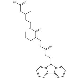 5-{2-[({[(9H-fluoren-9-yl)methoxy]carbonyl}amino)methyl]pentanamido}-3-methylpentanoic acid Structure