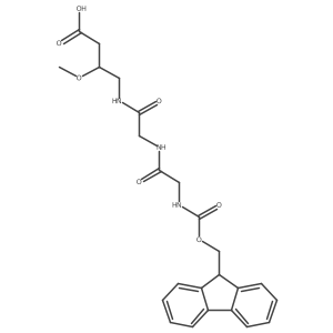 4-{2-[2-({[(9H-fluoren-9-yl)methoxy]carbonyl}amino)acetamido]acetamido}-3-methoxybutanoic acid结构式