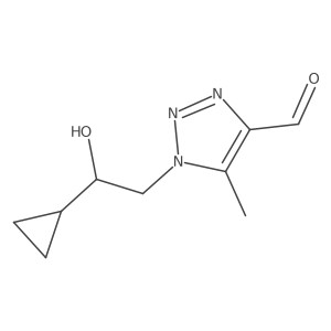 1-(2-cyclopropyl-2-hydroxyethyl)-5-methyl-1H-1,2,3-triazole-4-carbaldehyde Structure