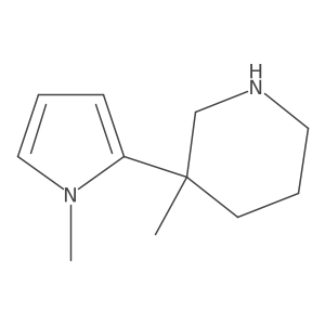 3-methyl-3-(1-methyl-1H-pyrrol-2-yl)piperidine结构式