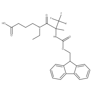 4-[N-ethyl-2-({[(9H-fluoren-9-yl)methoxy]carbonyl}amino)-3,3,3-trifluoro-2-methylpropanamido]butanoic acid Structure