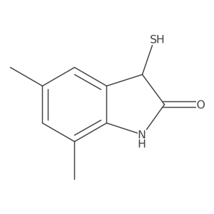 5,7-dimethyl-3-sulfanyl-2,3-dihydro-1H-indol-2-one结构式