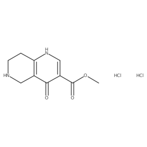 Methyl 4-hydroxy-5,6,7,8-tetrahydro-1,6-naphthyridine-3-carboxylate dihydrochloride结构式