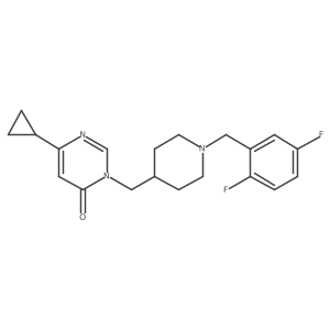 6-Cyclopropyl-3-({1-[(2,5-difluorophenyl)methyl]piperidin-4-yl}methyl)-3,4-dihydropyrimidin-4-one Structure