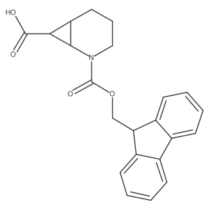 2-{[(9H-fluoren-9-yl)methoxy]carbonyl}-2-azabicyclo[4.1.0]heptane-7-carboxylic acid结构式