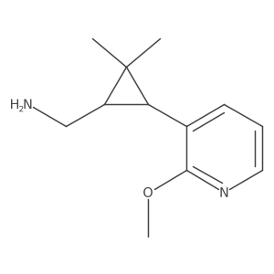 rac-[(1R,3R)-3-(2-methoxypyridin-3-yl)-2,2-dimethylcyclopropyl]methanamine Structure