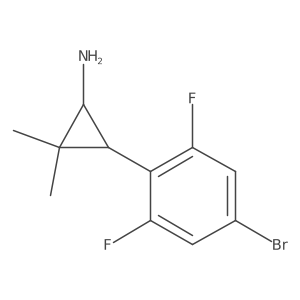 rac-(1R,3R)-3-(4-bromo-2,6-difluorophenyl)-2,2-dimethylcyclopropan-1-amine Structure