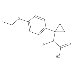 2-Amino-2-[1-(4-ethoxyphenyl)cyclopropyl]acetic acid结构式