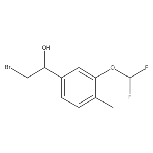 2-Bromo-1-[3-(difluoromethoxy)-4-methylphenyl]ethan-1-ol Structure