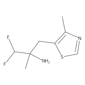 1,1-Difluoro-2-methyl-3-(4-methyl-1,3-thiazol-5-yl)propan-2-amine Structure
