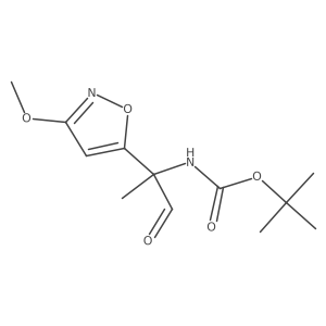 tert-butyl N-[2-(3-methoxy-1,2-oxazol-5-yl)-1-oxopropan-2-yl]carbamate Structure