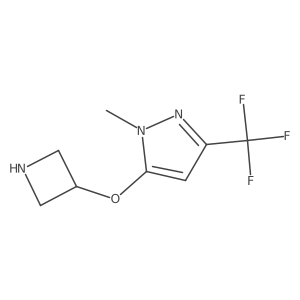 5-(azetidin-3-yloxy)-1-methyl-3-(trifluoromethyl)-1H-pyrazole结构式