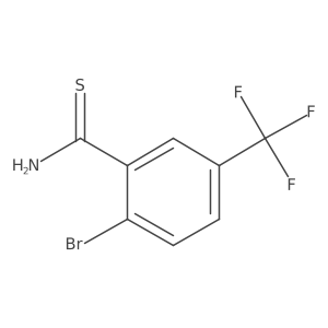 2-Bromo-5-(trifluoromethyl)benzene-1-carbothioamide结构式