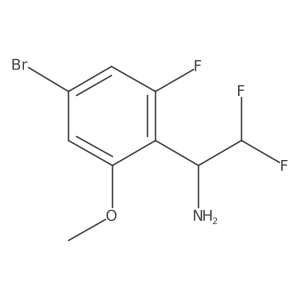 1-(4-Bromo-2-fluoro-6-methoxyphenyl)-2,2-difluoroethan-1-amine Structure