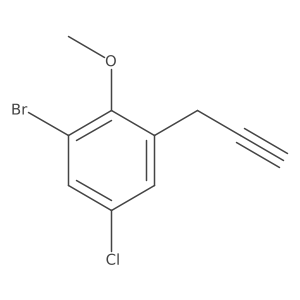 1-Bromo-5-chloro-2-methoxy-3-(prop-2-yn-1-yl)benzene Structure