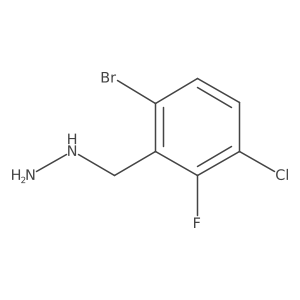 [(6-Bromo-3-chloro-2-fluorophenyl)methyl]hydrazine结构式