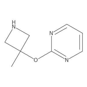 2-[(3-Methylazetidin-3-yl)oxy]pyrimidine结构式