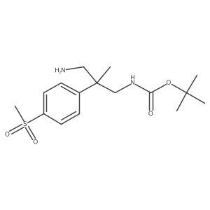 tert-butyl N-[3-amino-2-(4-methanesulfonylphenyl)-2-methylpropyl]carbamate Structure