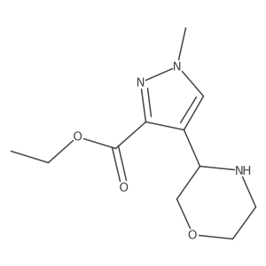 ethyl 1-methyl-4-(morpholin-3-yl)-1H-pyrazole-3-carboxylate结构式