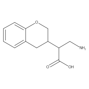 3-amino-2-(3,4-dihydro-2H-1-benzopyran-3-yl)propanoic acid结构式