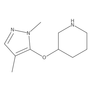 3-[(1,4-dimethyl-1H-pyrazol-5-yl)oxy]piperidine Structure