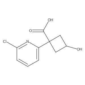 1-(6-Chloropyridin-2-yl)-3-hydroxycyclobutane-1-carboxylic acid Structure