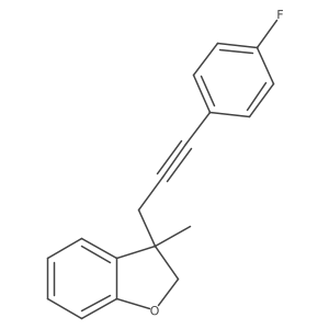 3-[3-(4-Fluorophenyl)-2-propyn-1-yl]-2,3-dihydro-3-methylbenzofuran结构式