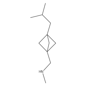 N-Methyl-1-[3-(2-methylpropyl)-1-bicyclo[1.1.1]pentanyl]methanamine Structure