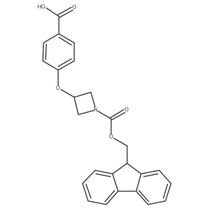 4-[1-(9H-Fluoren-9-ylmethoxycarbonyl)azetidin-3-yl]oxybenzoic acid结构式