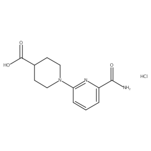 1-(6-Carbamoylpyridin-2-yl)piperidine-4-carboxylic acid;hydrochloride结构式