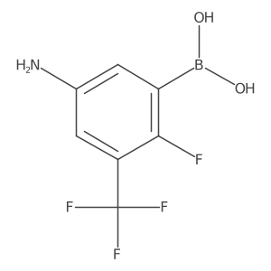 [5-Amino-2-fluoro-3-(trifluoromethyl)phenyl]boronic acid Structure