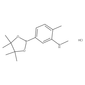 N,2-Dimethyl-5-(tetramethyl-1,3,2-dioxaborolan-2-yl)aniline hydrochloride Structure