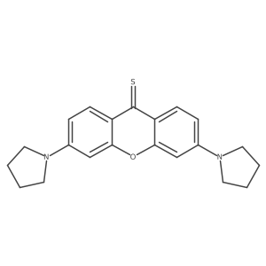 3,6-di(pyrrolidin-1-yl)-9H-xanthene-9-thione结构式