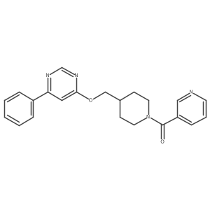 4-Phenyl-6-{[1-(pyridine-3-carbonyl)piperidin-4-yl]methoxy}pyrimidine结构式