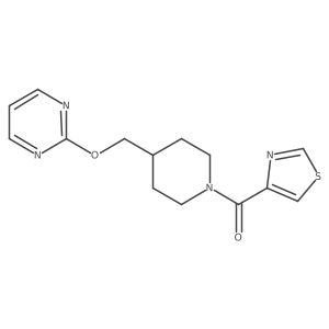 2-{[1-(1,3-Thiazole-4-carbonyl)piperidin-4-yl]methoxy}pyrimidine Structure