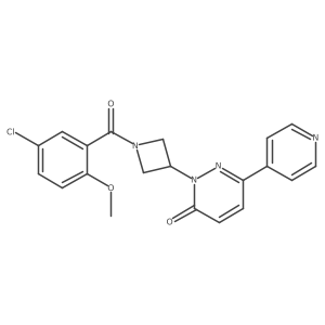 2-[1-(5-Chloro-2-methoxybenzoyl)azetidin-3-yl]-6-(pyridin-4-yl)-2,3-dihydropyridazin-3-one结构式