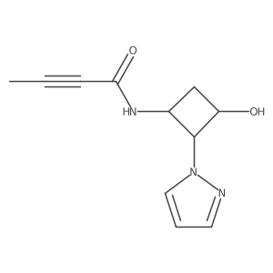 N-(3-Hydroxy-2-pyrazol-1-ylcyclobutyl)but-2-ynamide结构式